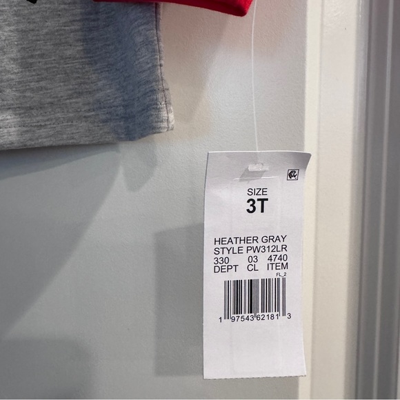 Paw Patrol "WE RUFF YOU!" Red & Gray Long Sleeve Tee Shirt 3T New Cotton Blend - Picture 6 of 7